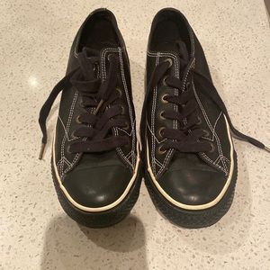 Lightly used leather converse